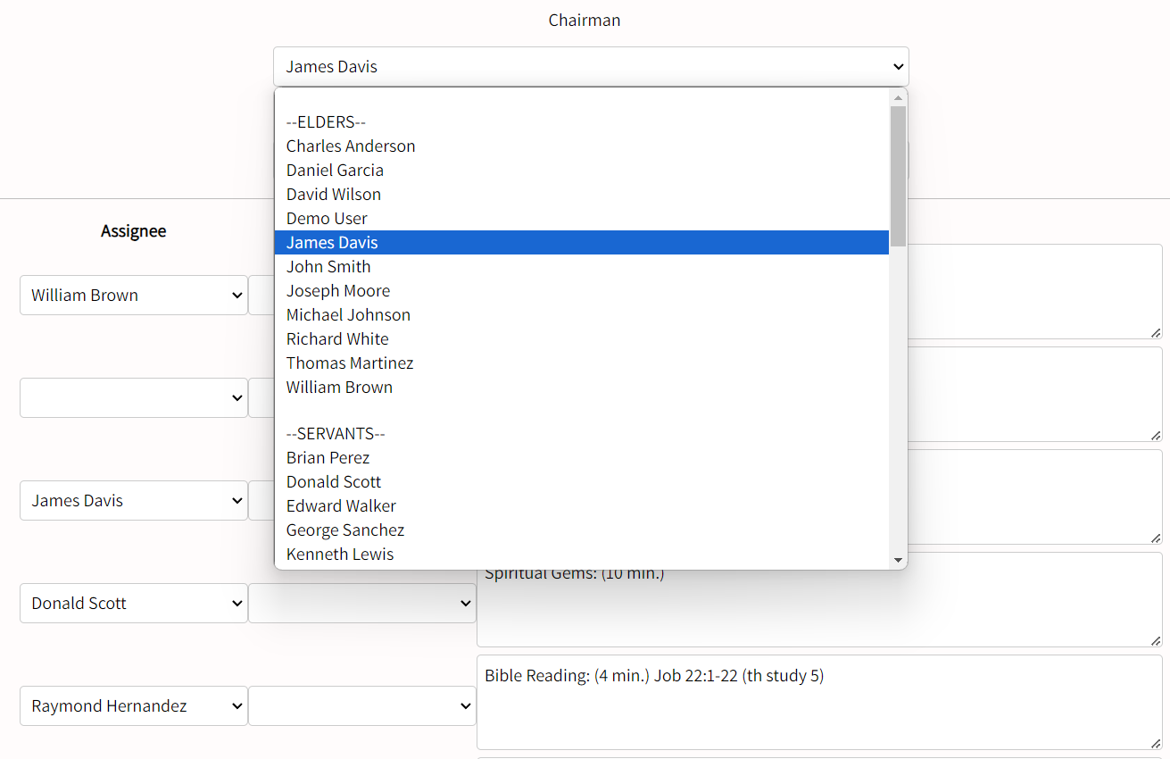 Assigning participants